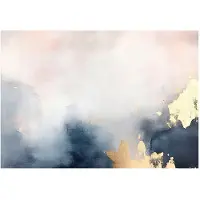 WALLARENA - Fotobehang - 350x250 cm - abstract gouden en grijze fotobehang voor slaapkamer en salon van vliesbehang