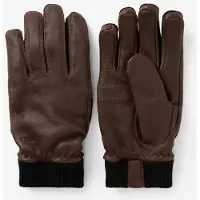 Hestra donkerbruine leren handschoenen | Maat: 10