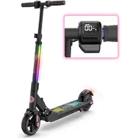 Evercross EV06C Elektrische step kinderen - Verlichting - 15 km/u - max 60 kg- Roze en zwart
