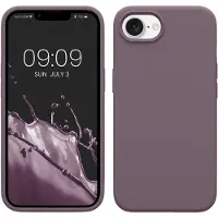 Kwmobile telefoonhoesje geschikt voor Apple iPhone 17e / iPhone 16e - Hoesje met siliconen coating - Smartphone case in Bleke iris