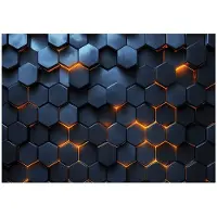 WALLARENA - Fotobehang - 150x105 cm - 3D zeshoeken voor de kinderkamer