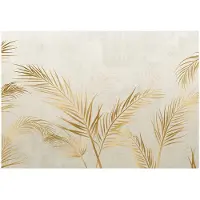 WALLARENA - Fotobehang - 400x280 cm - Fototapete met palmbladeren op beton, perfect voor slaapkamer of salon