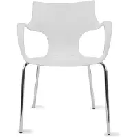 Workliving Jim Stoel - Lichtgrijs - Aluminium Onderstel