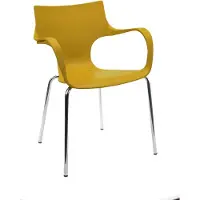 Workliving Jim Stoel - Mosterd - Aluminium Onderstel