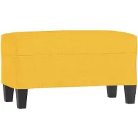 vidaXL Bankje 70x35x41 cm stof lichtgeel