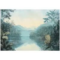 WALLARENA - Fotobehang - 150x105 cm - Fototapete van een rivier in het bos, natuur voor slaapkamer en salon, vliesbehang