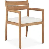 Ethnicraft Jack dining tuinstoel teak stoffen bekleding