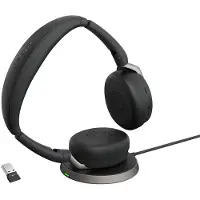 Jabra Evolve2 65 Flex Link380c MS draadloze stereoheadset inclusief oplaadstation