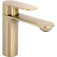 REA drop low - Wastafelkraan - Geborsteld Goud - 10,8X12X14,5CM