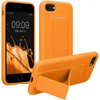 Kwmobile back cover voor smartphone - geschikt voor Apple iPhone SE (2022) / iPhone SE (2020) / iPhone 8 / iPhone 7 - 1x beschermhoesje van kunststof - In fruitig oranje