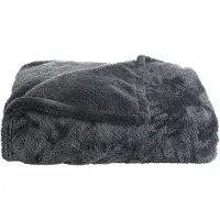 Gusta - Fleece plaid - Super zacht en warm fleece deken - 150 x 200 cm - Donkergrijs
