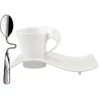 Villeroy & Boch NWC Espressoset 3st - EC NewWave Caffè, Kopje, Wit
