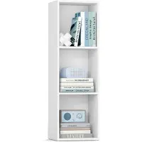 Vasagle Boekenrek met open planken, wolkenwit / 3 verdiepingen（ 30B cm）