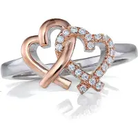 Orphelia Dames 925 Sterling Zilveren Ring - Zilver/Roze ZR-7250