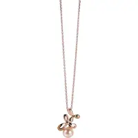 Orphelia Dames 925 Sterling Zilveren Ketting met Hanger - Roze ZH-6016/1