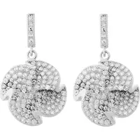 Orphelia Dames 925 Sterling Zilveren Hangende Oorbellen - Zilver ZO-5171