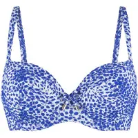 Lingadore Bikinitop blauw / natuurwit