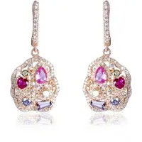 Orphelia 'Marosetti' Dames 925 Sterling Zilveren Druppelsieraden - Roze ZO-7427/RG