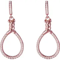 Orphelia 'Aava' Dames 925 Sterling Zilveren Oorringen - Roze ZO-7421