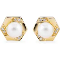 Orphelia 'Aliva' Dames 925 Sterling Zilveren Stud Oorbellen - Goud ZO-7469/G