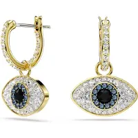 Swarovski Oorbellen blauw / goud / zwart / transparant
