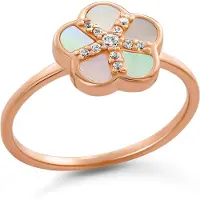 Orphelia 'Daisy' Dames 925 Sterling Zilveren Ring - Roze ZR-7585/RG