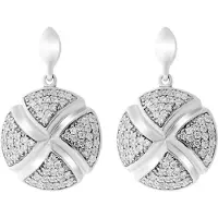 Orphelia Dames 925 Sterling Zilveren Dangle Oorbellen - Zilver ZO-6043