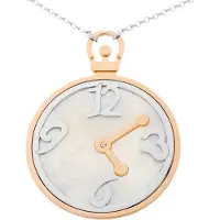 Orphelia Dames 925 Sterling Zilveren Ketting - Zilver/Roze ZK-7174