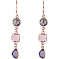Orphelia 'Euphemia' Dames 925 sterling zilveren Dangle Oorbellen - Roze ZO-7411