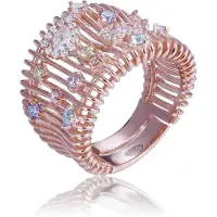 Orphelia Dames 925 Sterling Zilveren Ring - Roze ZR-7446