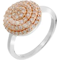 Orphelia Damesring 925 Sterling Zilver - Zilver/Roze ZR-7120