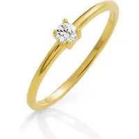 Orphelia 'Solitaire' Dames 925 Sterling Zilveren Ring - Goud ZR-7527/G