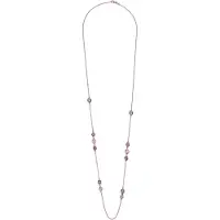 Orphelia 'Fawn' Dames 925 Sterling Zilveren Ketting - Roze ZK-7410