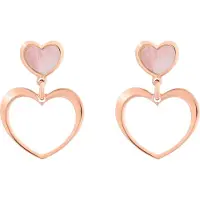 Orphelia 'Mada' Dames 925 Sterling Zilveren Oorhangers - Roze ZO-7389