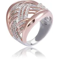 Orphelia Dames 925 Sterling Zilveren Ring - Zilver/Roze ZR-7447