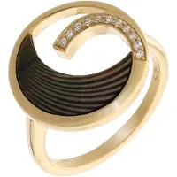 Orphelia Dames 925 Sterling Zilveren Ring - Goud zr-7371