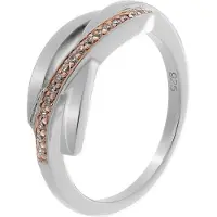 Orphelia Dames 925 Sterling Zilveren Ring - Zilver/Roze ZR-7232