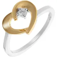 Orphelia Dames 925 Sterling Zilveren Ring - Zilver/Goud zr-7370/G