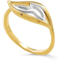 Orphelia 'Charlotte' Dames 925 Sterling Zilveren Ring - Zilver/Goud ZR-7523/G
