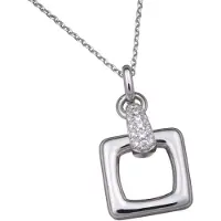 Orphelia Dames 925 Sterling Zilveren Ketting met Hanger - Zilver ZH-4492