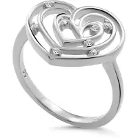 Orphelia 'Euphoria' Damesring van 925 Sterling Zilver - Zilver ZR-7522