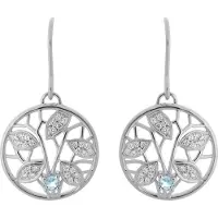 Orphelia 'Oceane' Dames 925 Sterling Zilveren Dangle Oorbellen - Zilver ZO-7090