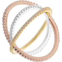 Orphelia Dames 925 Sterling Zilveren Ring - Goud/Zilver/Roze ZR-7280