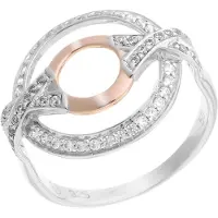 Orphelia Dames 925 Sterling Zilveren Ring - Zilver/Roze ZR-7095/1