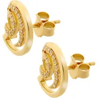 Orphelia 'Elaine' Dames 925 Sterling Zilveren Creolen - Goud ZO-7084/2