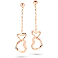Orphelia 'Zelma' Dames 925 Sterling Zilveren Oorbellen - Roze ZO-7179/RG