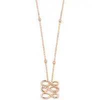 Orphelia Dames 925 Sterling Zilveren Ketting met Hanger - Roze ZH-7123/RG