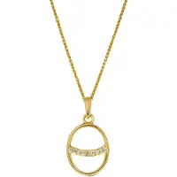Orphelia 'Amaliada' Dames 925 Sterling Zilveren Hangertje met Ketting - Goud ZH-7572