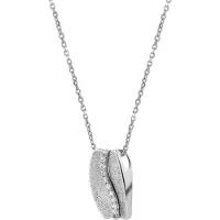 Orphelia Dames 925 Sterling Zilveren Hangertje met Ketting - Wit ZH-4481