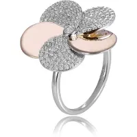 Orphelia Dames 925 Zilveren Ring - Zilver/Roos ZR-7452